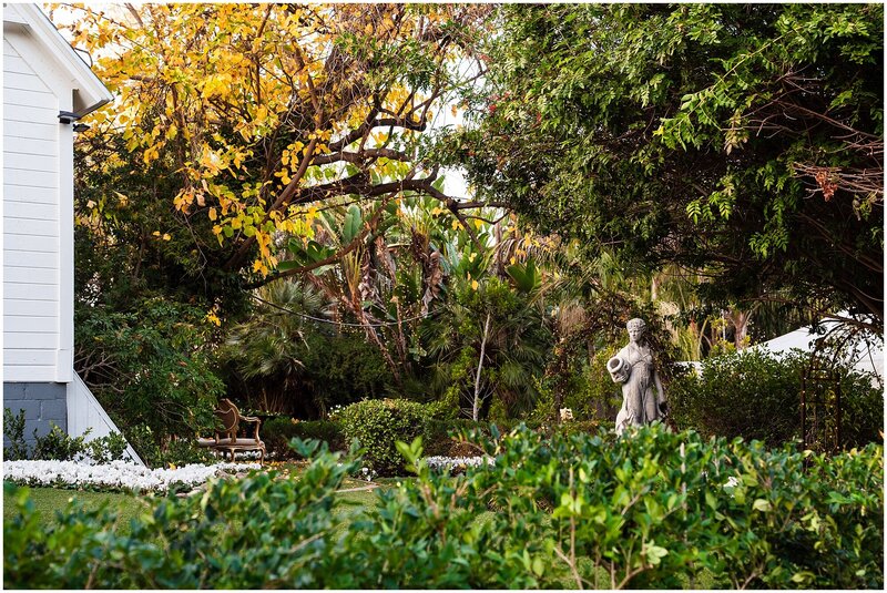 The lush and green garden grounds of Green Gables Wedding Estate in San Marcos, Southern California.