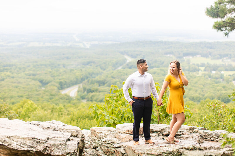 Beautiful engagement photography session over looking North Carolina