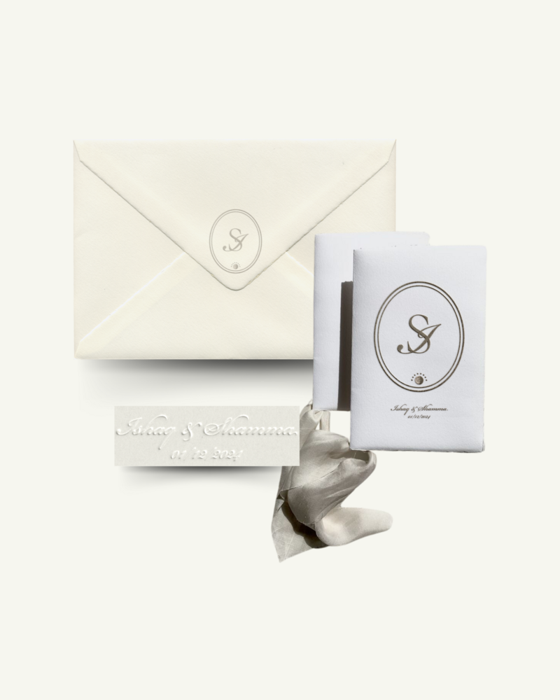 Wedding Logo Crest Design by Miriam Escudero Studio