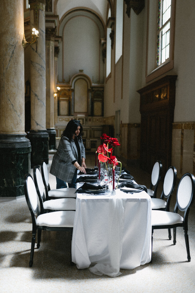 Couple portrait at Théâtre Cartier editorial shoot — Cools Events Montreal