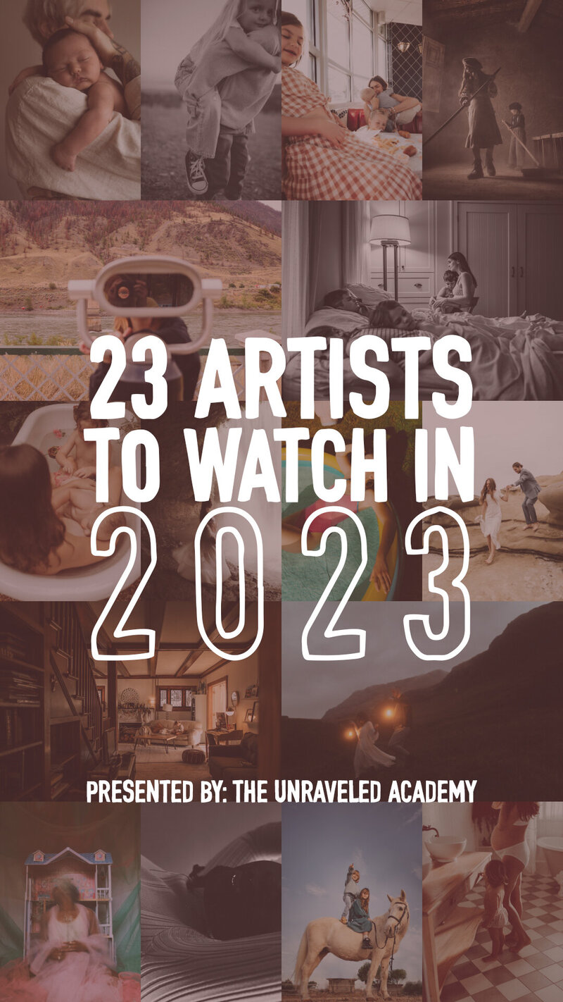 Unraveled Academy 2023 artists to watch in 2023 badge.