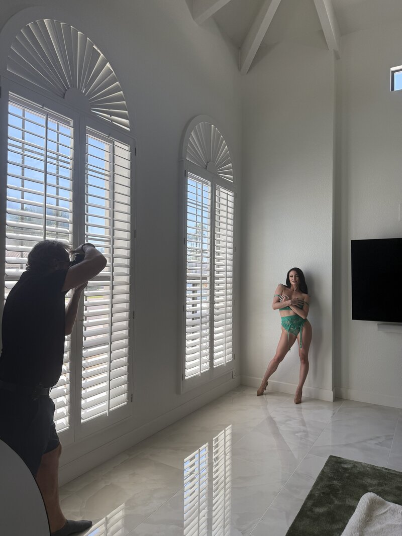 photo shoot in progress on location