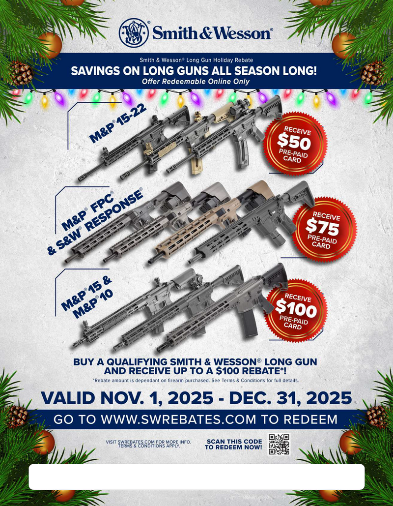 Smith & Wesson long gun rebate. Idaho Falls Gun Shop