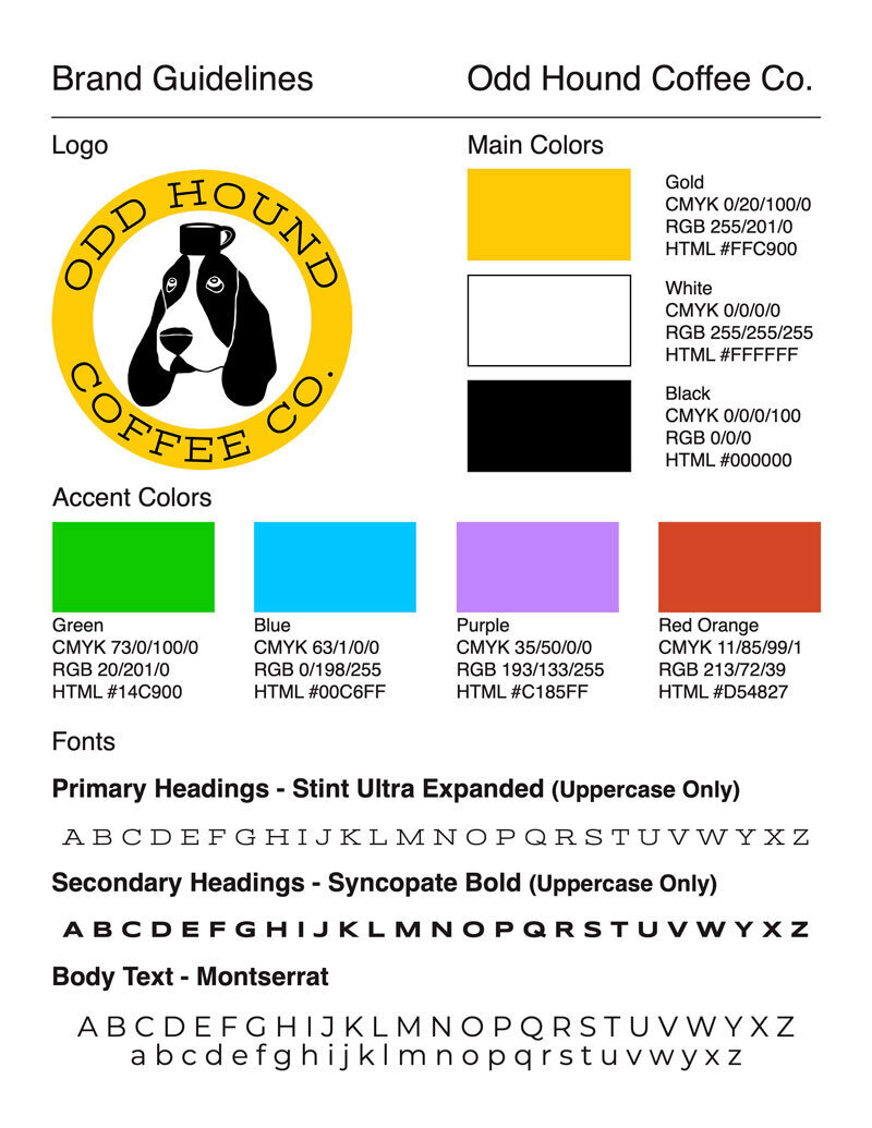 Odd Hound Coffee Co Brand Guidelines PDF