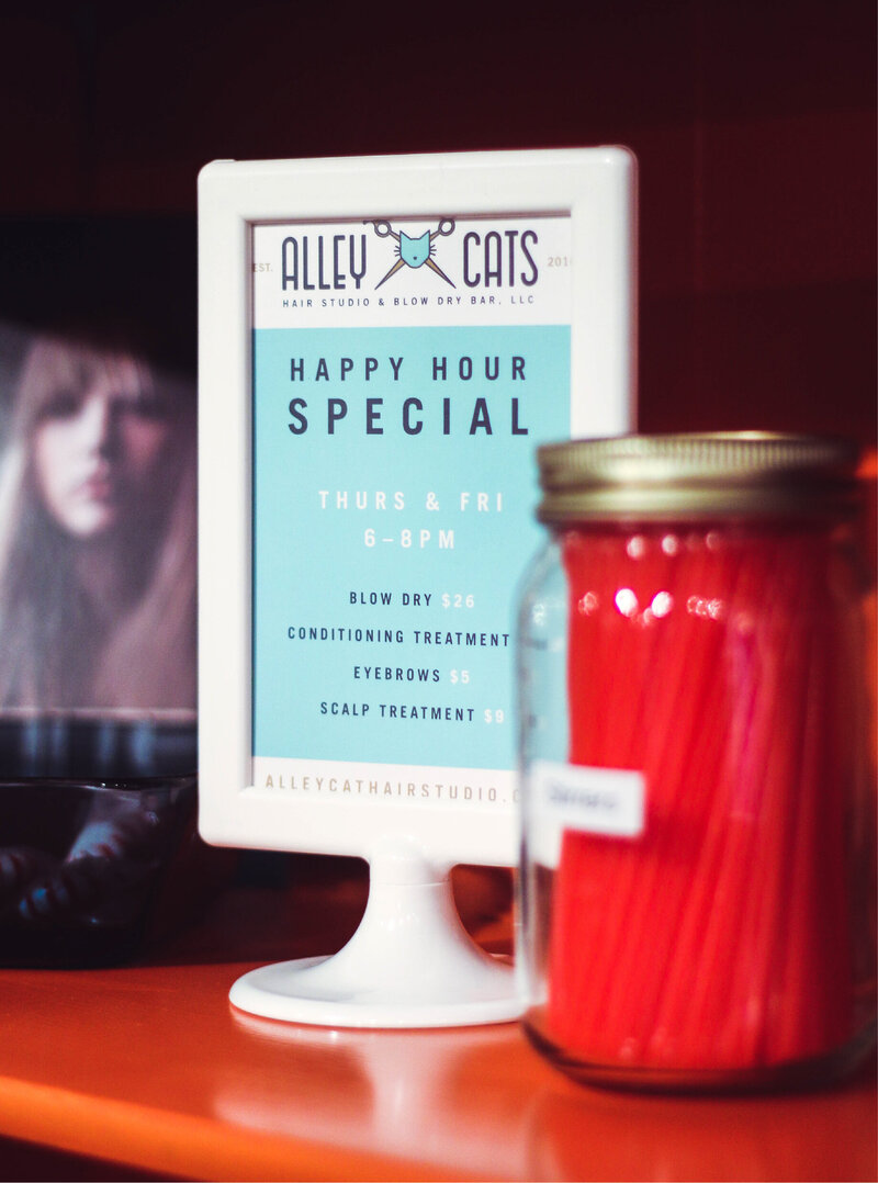 Alley Cats Hair Studio Promo Card