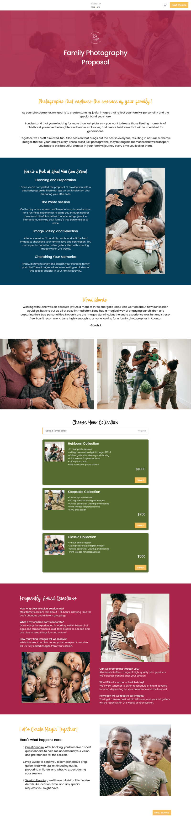 HoneyBook smart file prep guide for family photographer template