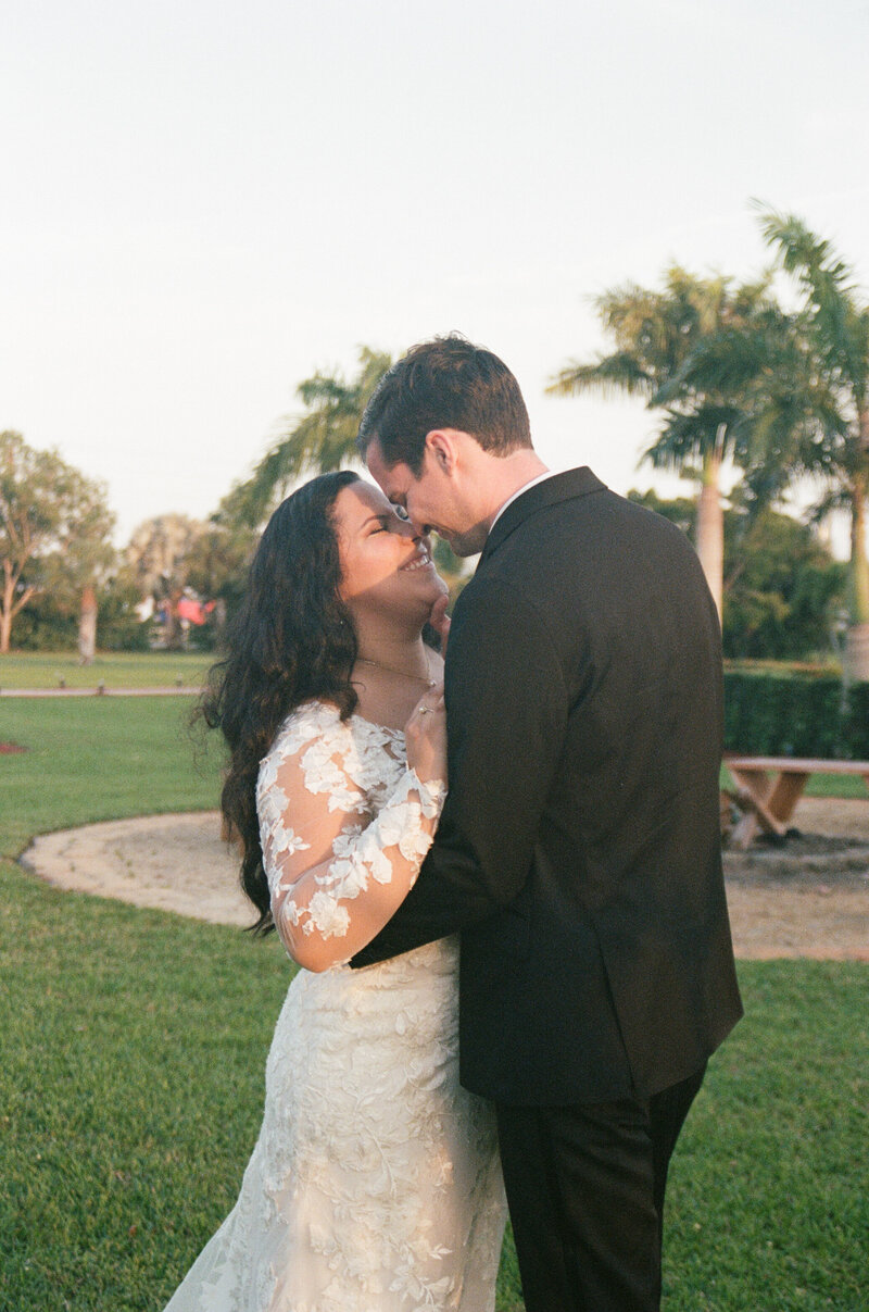 Wedding couple on film