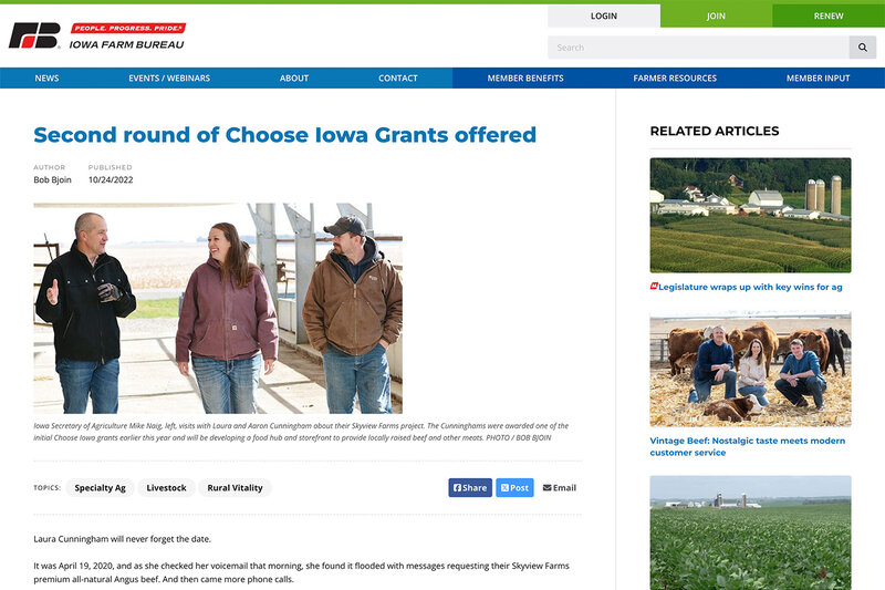 Iowa Farm Bureau: Second round of Choose Iowa Grants offered