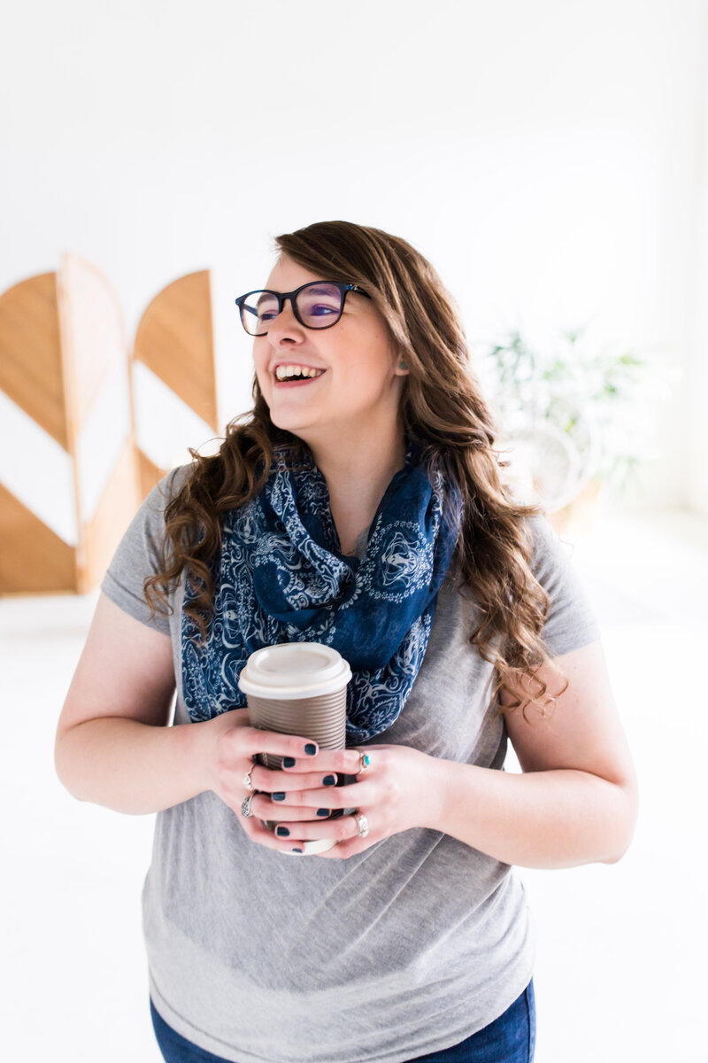 woman with coffee cup