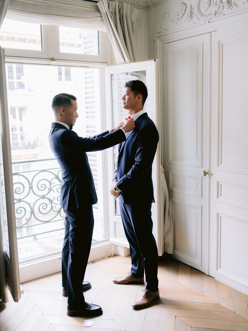 Getting ready groom