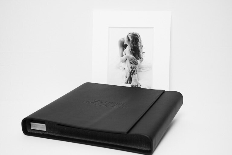 Photo portfolio with one of the prints taken from it