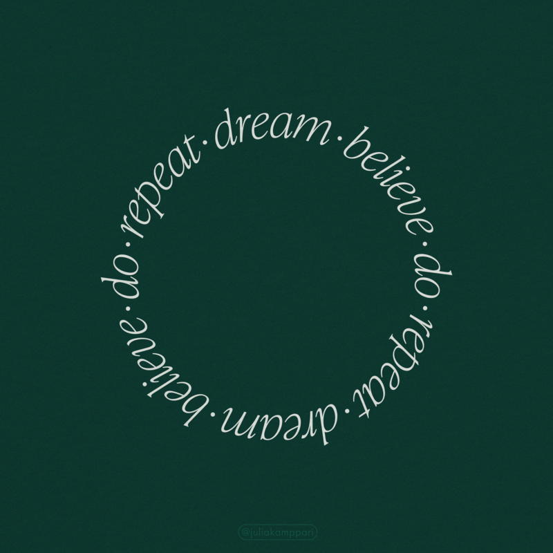 dream believe do repeat Julia Kamppari