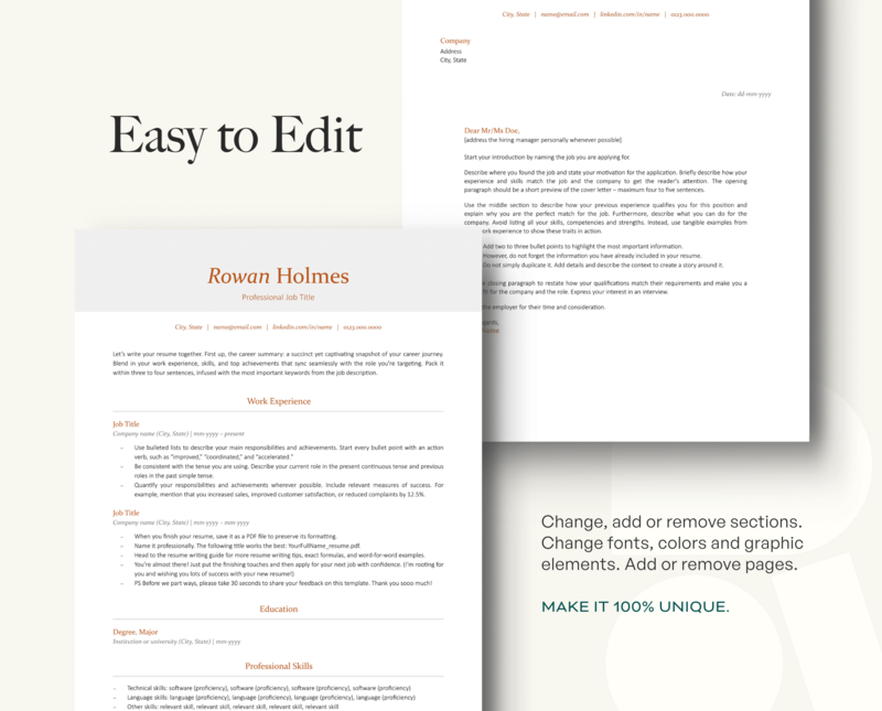 ATS-FRIENDLY RESUME + COVER LETTER