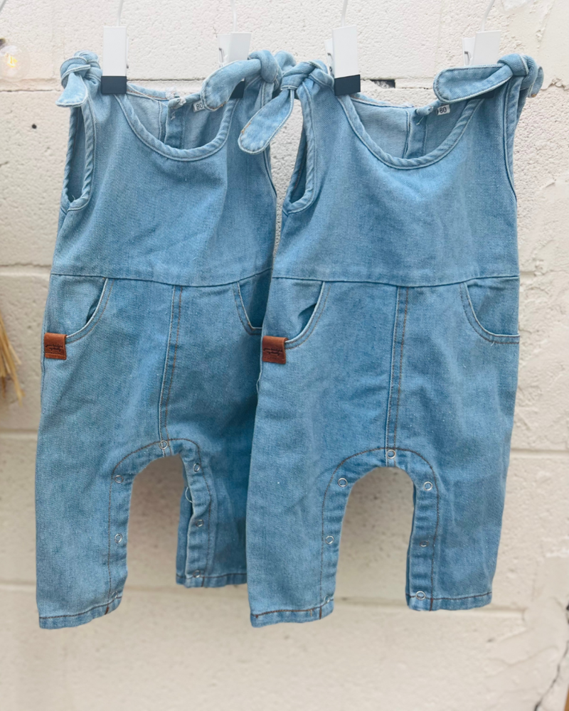 Denim Overall Romper