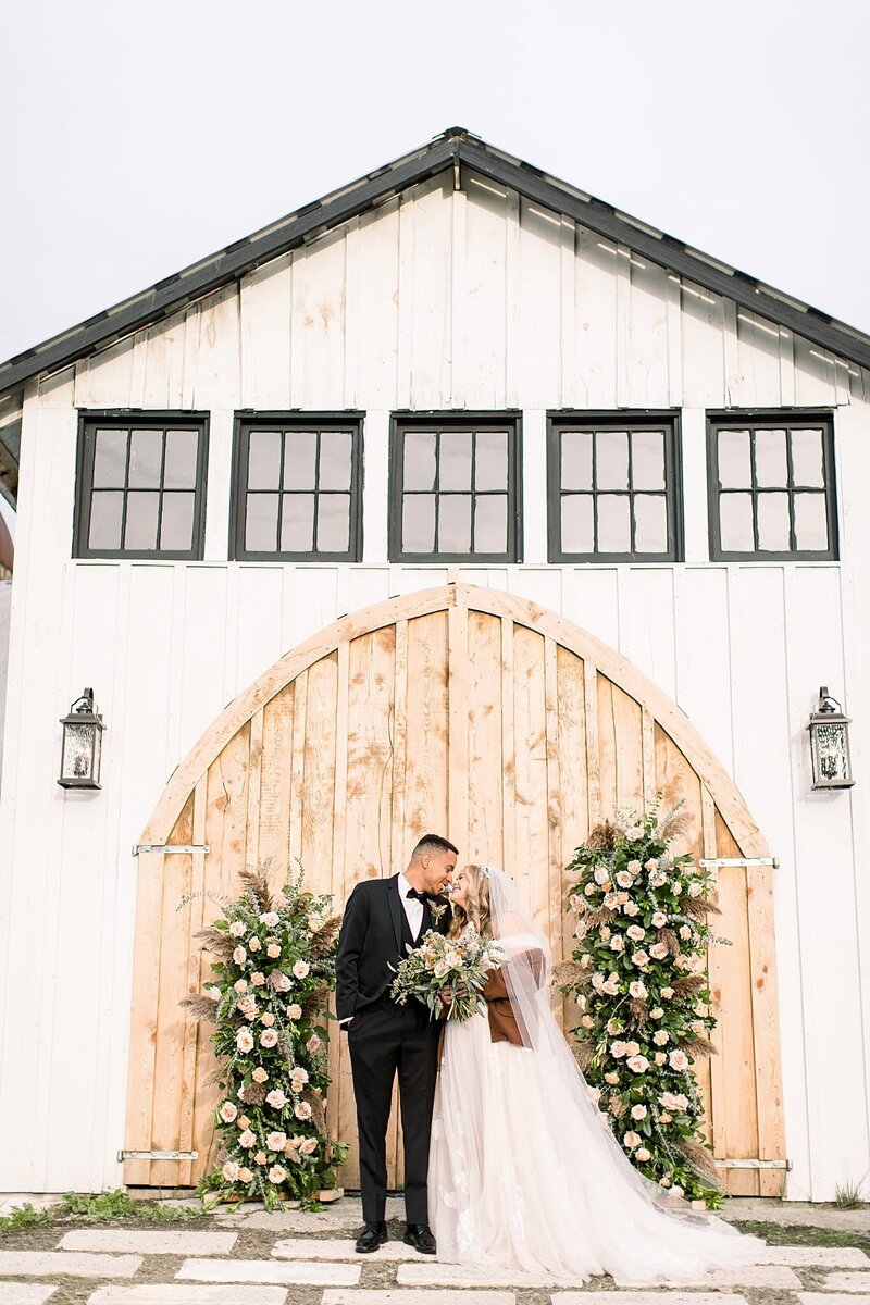 Binghamton Wedding Venue Oak and Lace with soft pink roses and Dress Your Fancy Dress