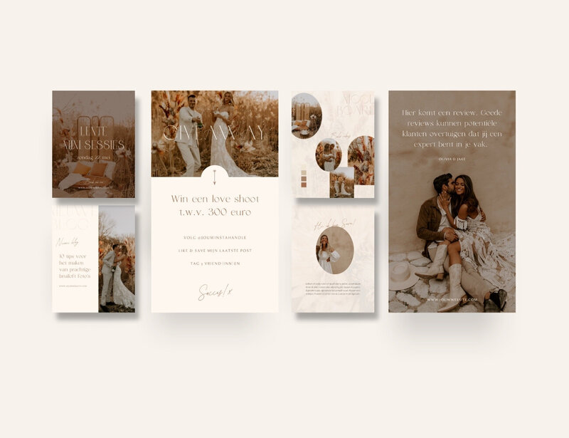 Boho Instagram templates voor fotografen