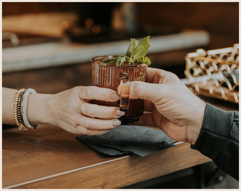 Mocktail being handed out