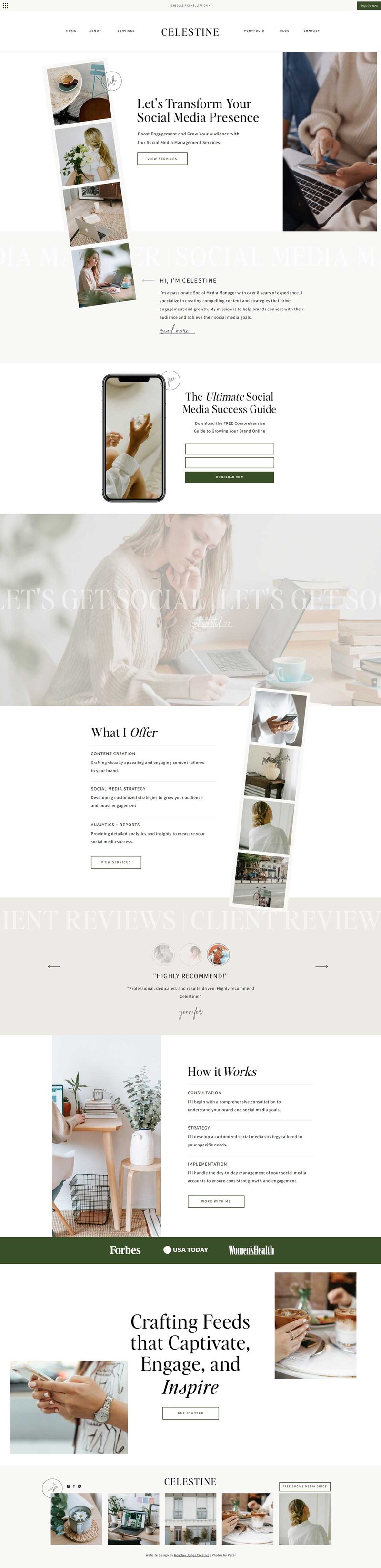 Showit Templates |  Heather Jones Creative | Simone