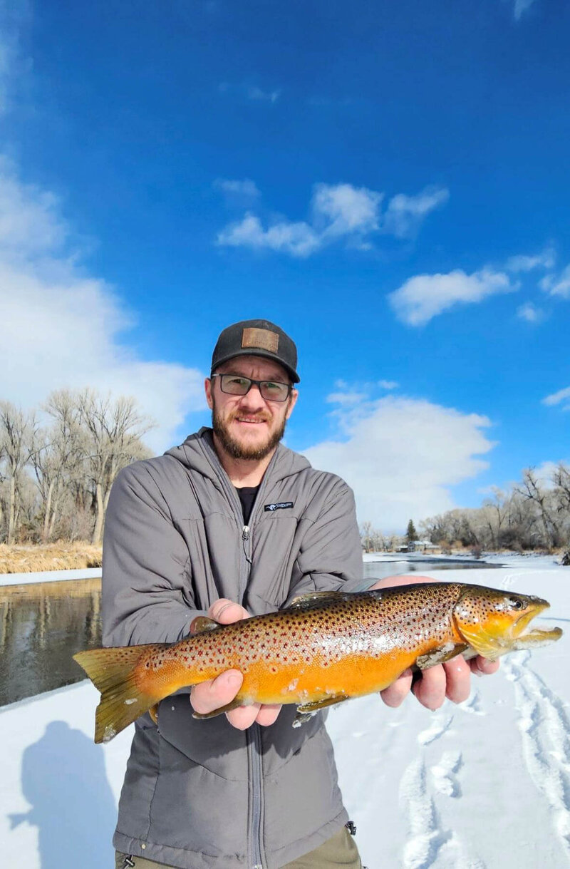 Fishing trout in Saratoga, WY
