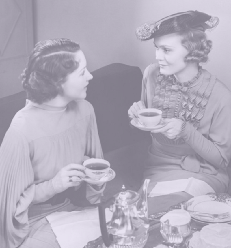 tea drinking 1930s about Tessa Rickard