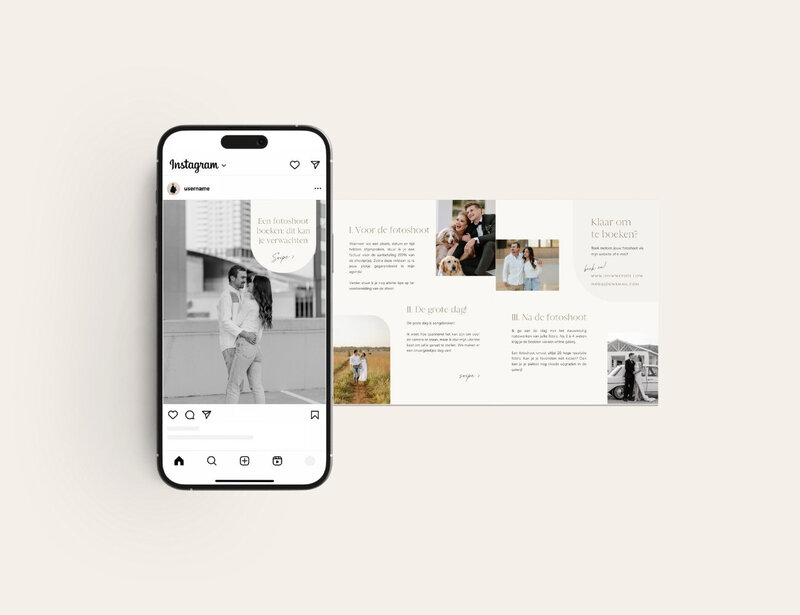 Neutrale Instagram templates voor fotografen Ivory Vines 11