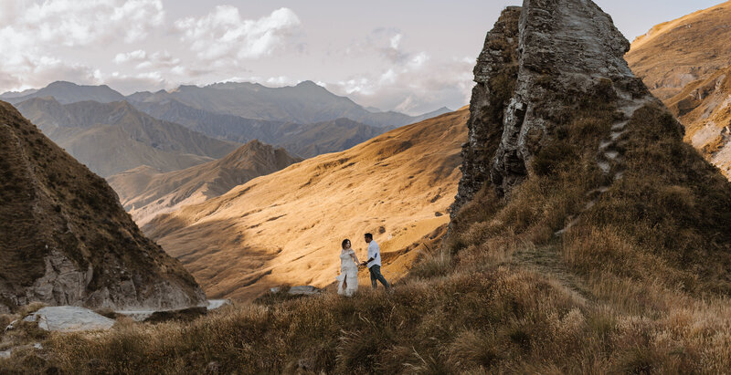 A romantic Engagement Photoshoot in the Heart of the mountains in Queenstown