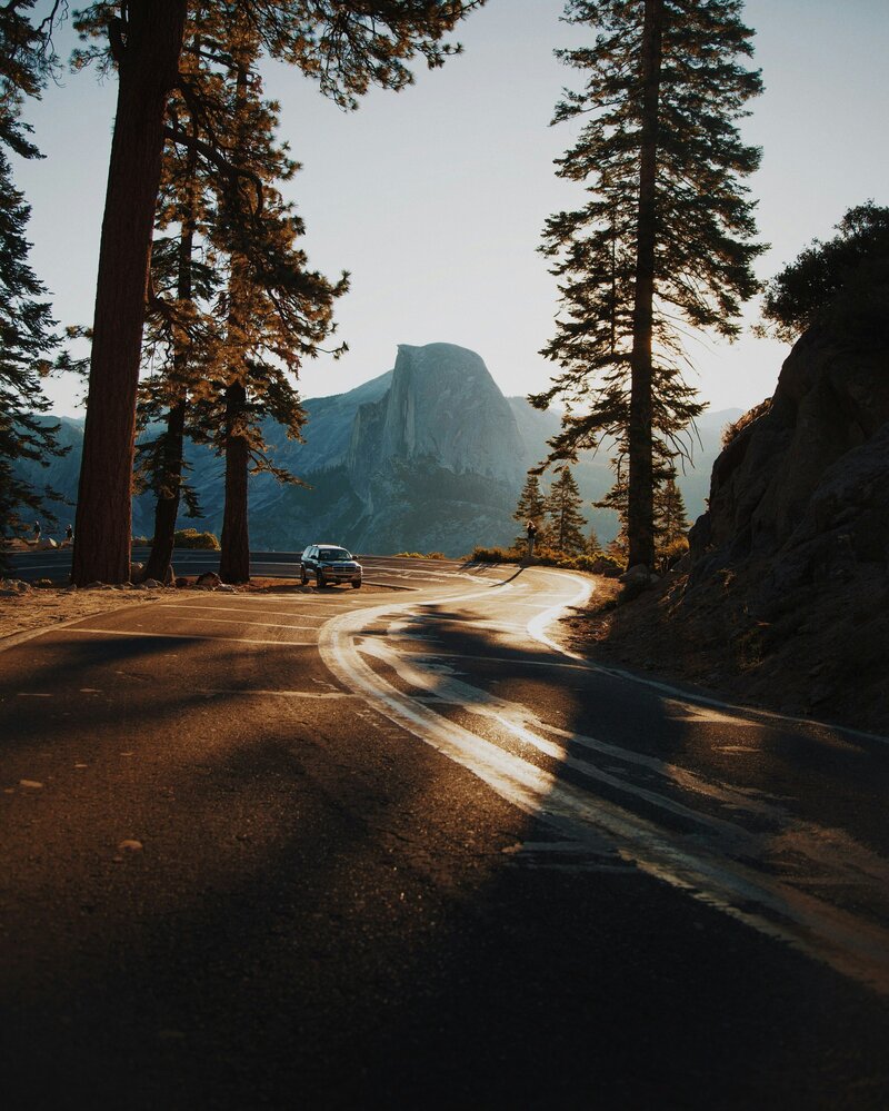 road trip in stunning location