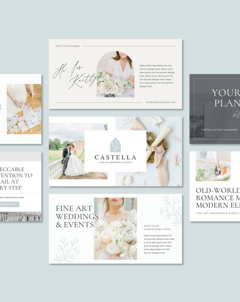 announcement banner designs for wedding planners