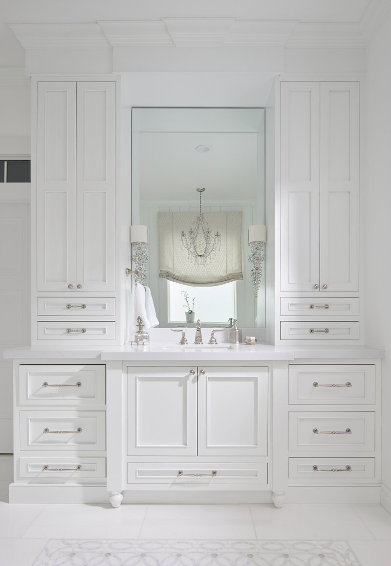 luxury bathroom white with gold accents