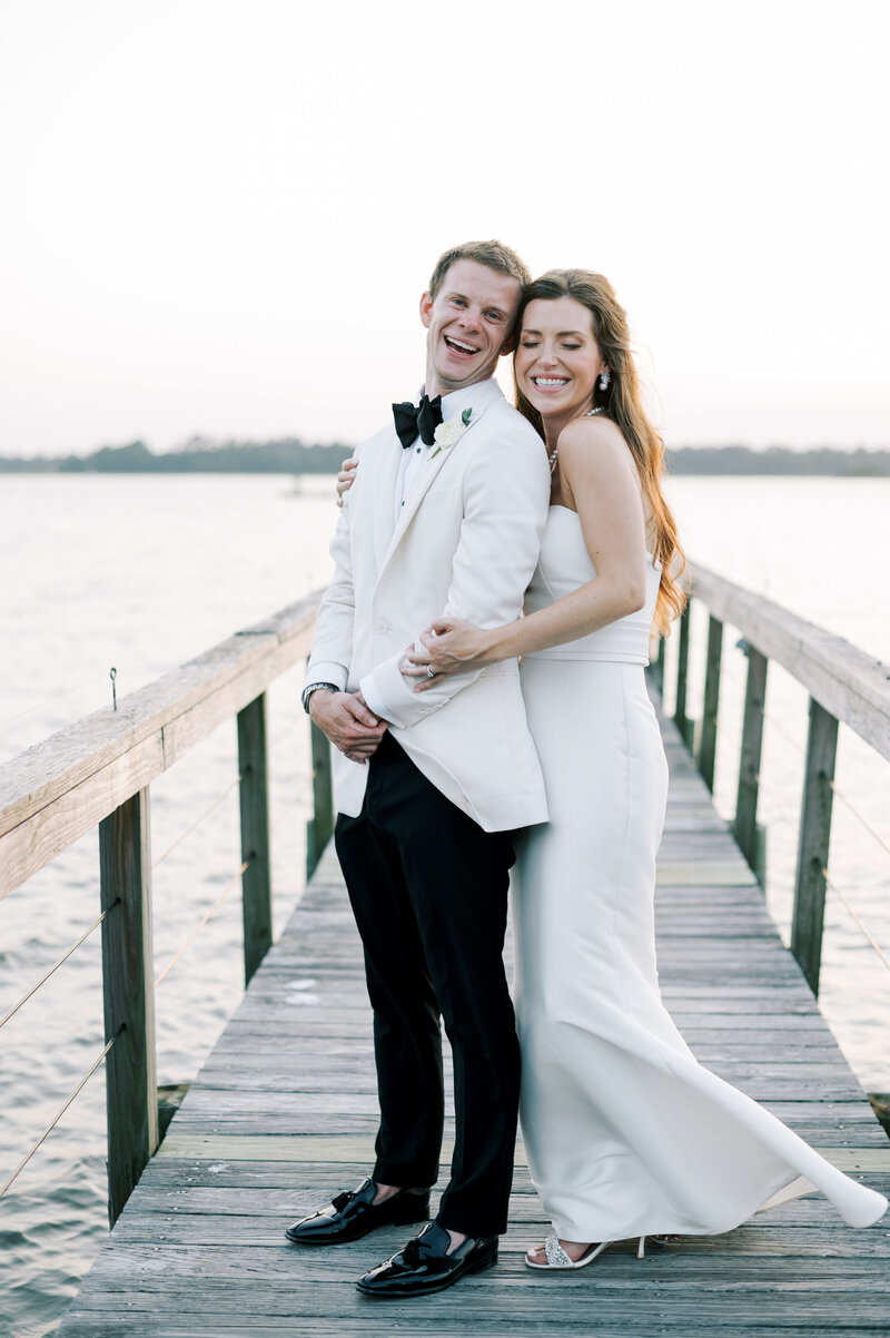 Wedding Portraits on the Lowndes Grove Dock in Charleston, SC