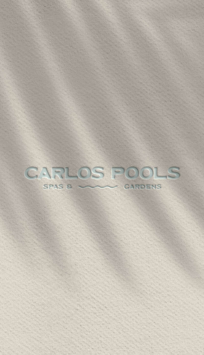 Branding for pool company showing website and brand design for creatives