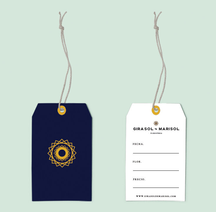 blue flower tags branding