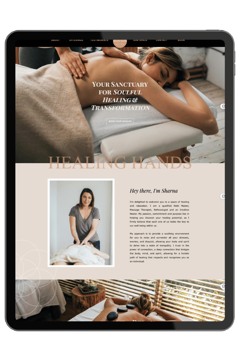 healing hands website template