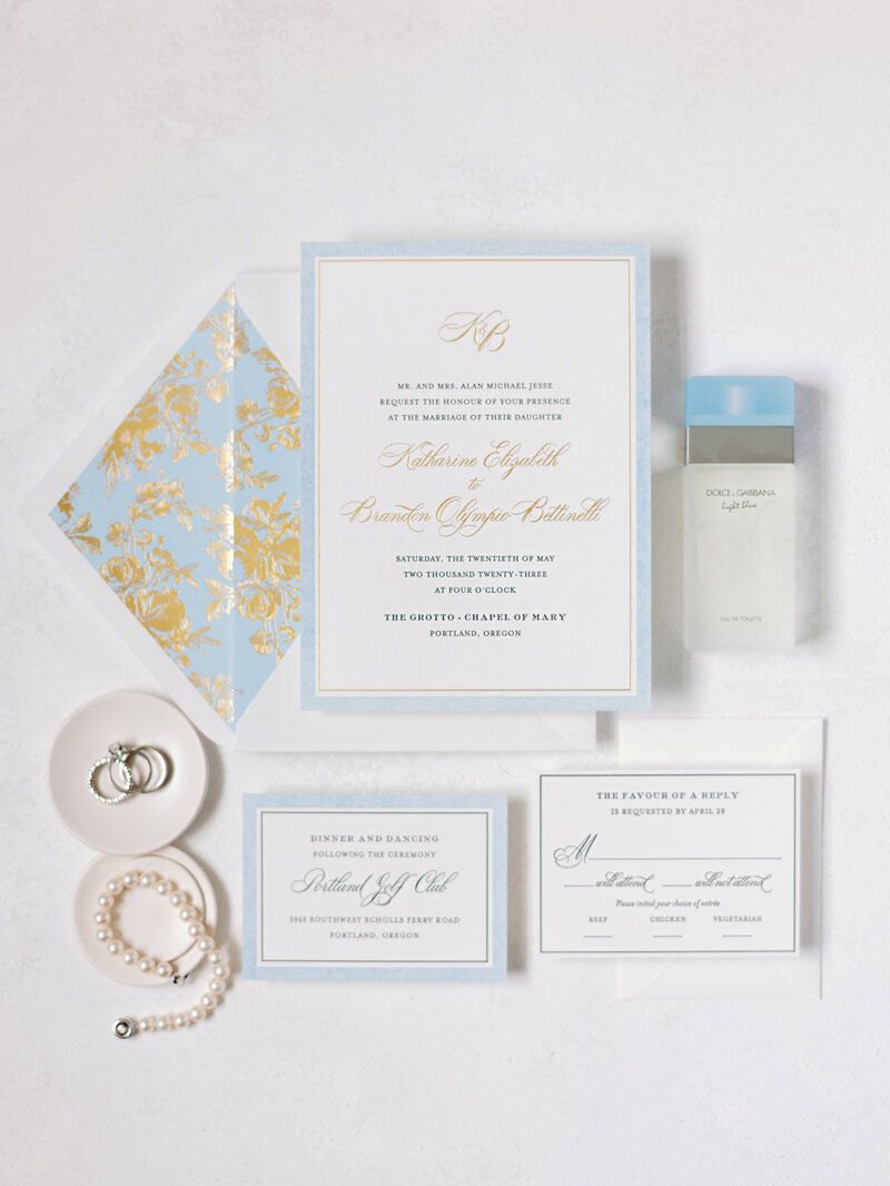 Modern bride flat lay details