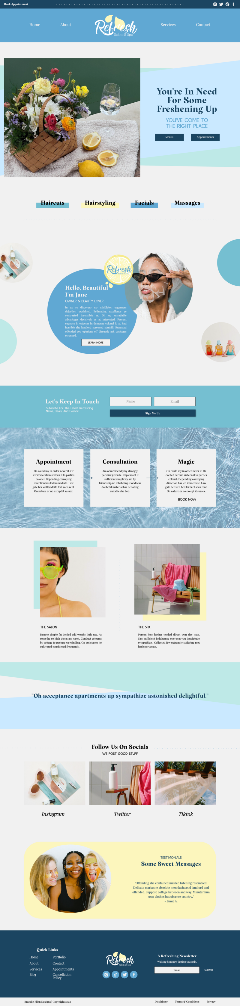 Website Template Home Page