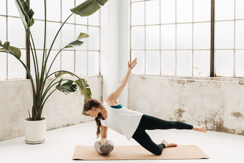 Woman balancing on a oov