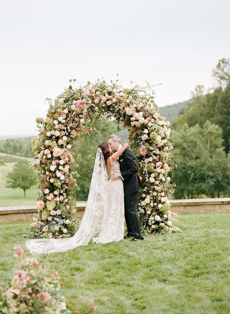 Floral-wedding-arch-pink-fall