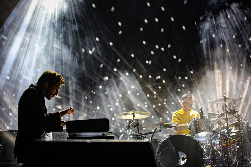 Interpol plays a concert in Asheville, North Carolina