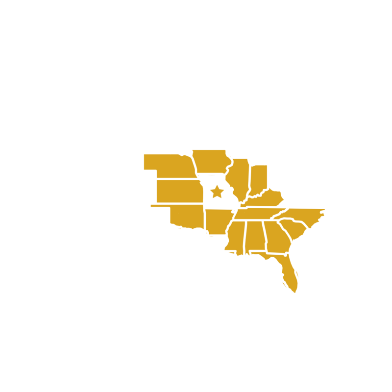 Welding services across Missouri, Illinois, Kansas, Arkansas, Oklahoma, Iowa, Texas, Tennessee, Louisiana, and Florida.