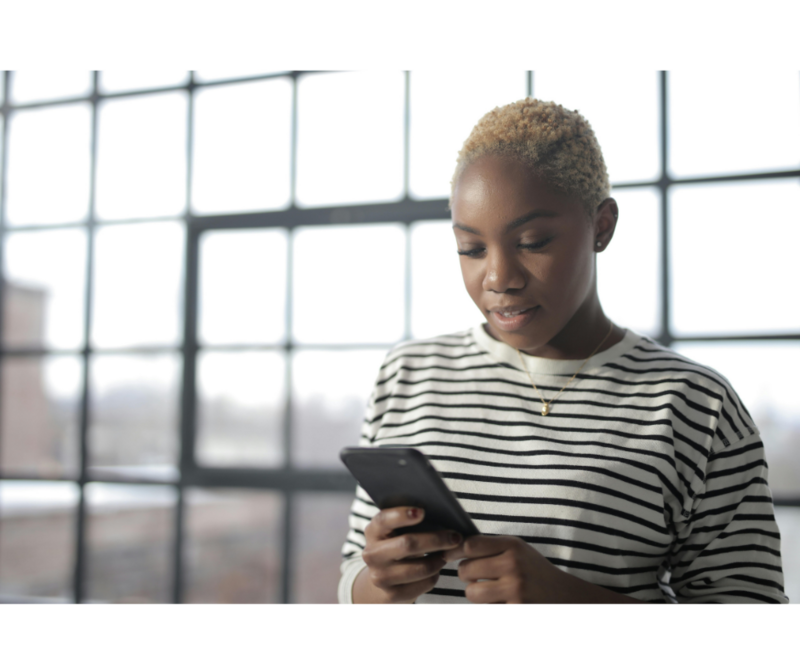 Woman on her phone