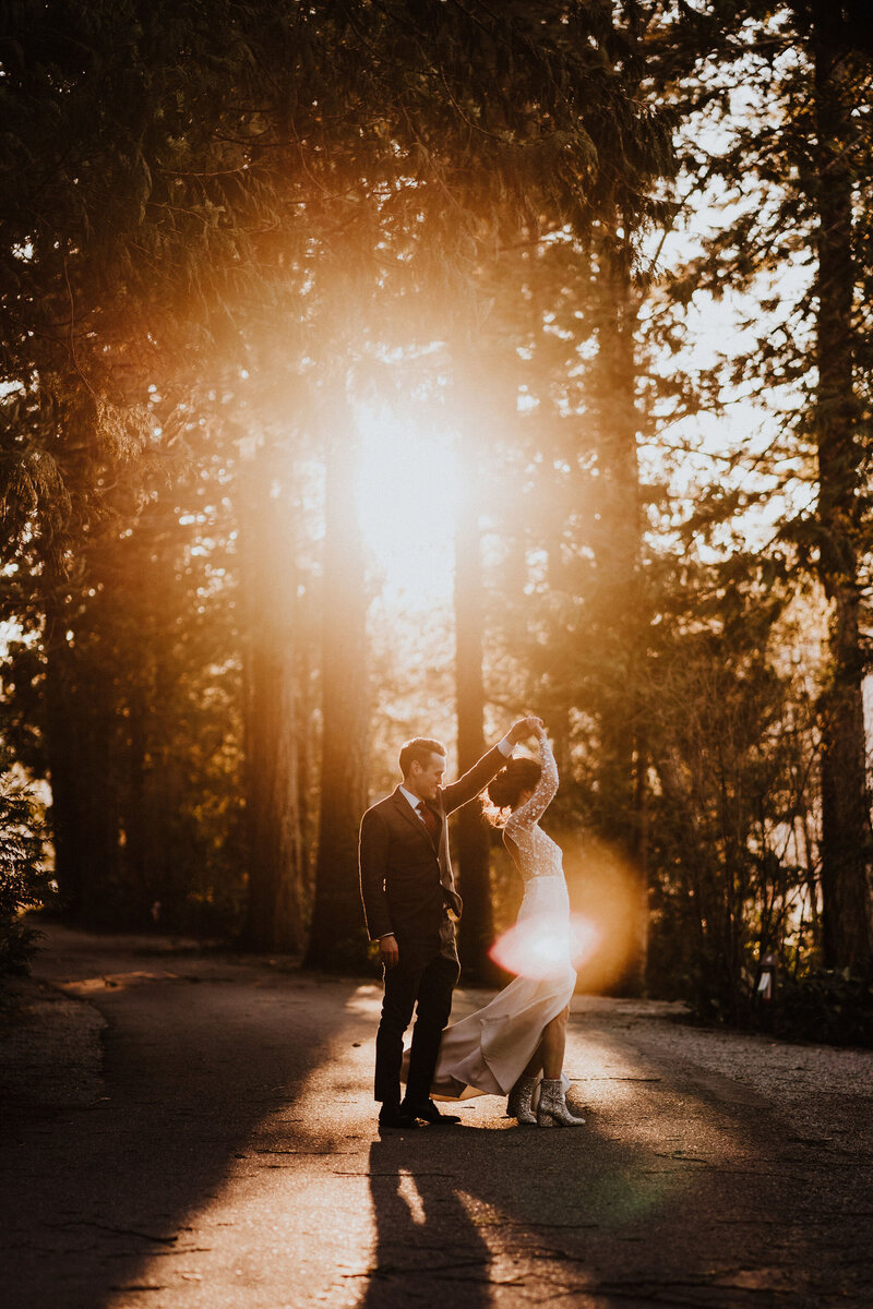Bride and Groom Portrait in Squamish, BC