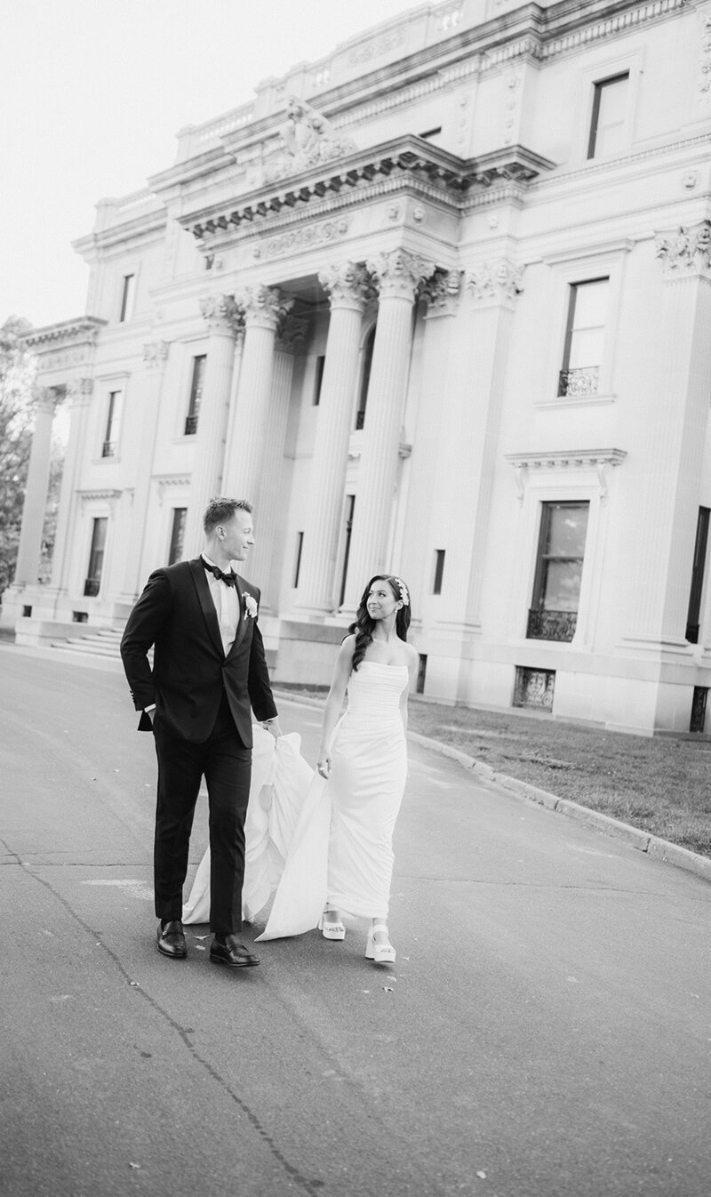 Bride and Groom Portrait for Grandview wedding in Poughkeepsie, New York