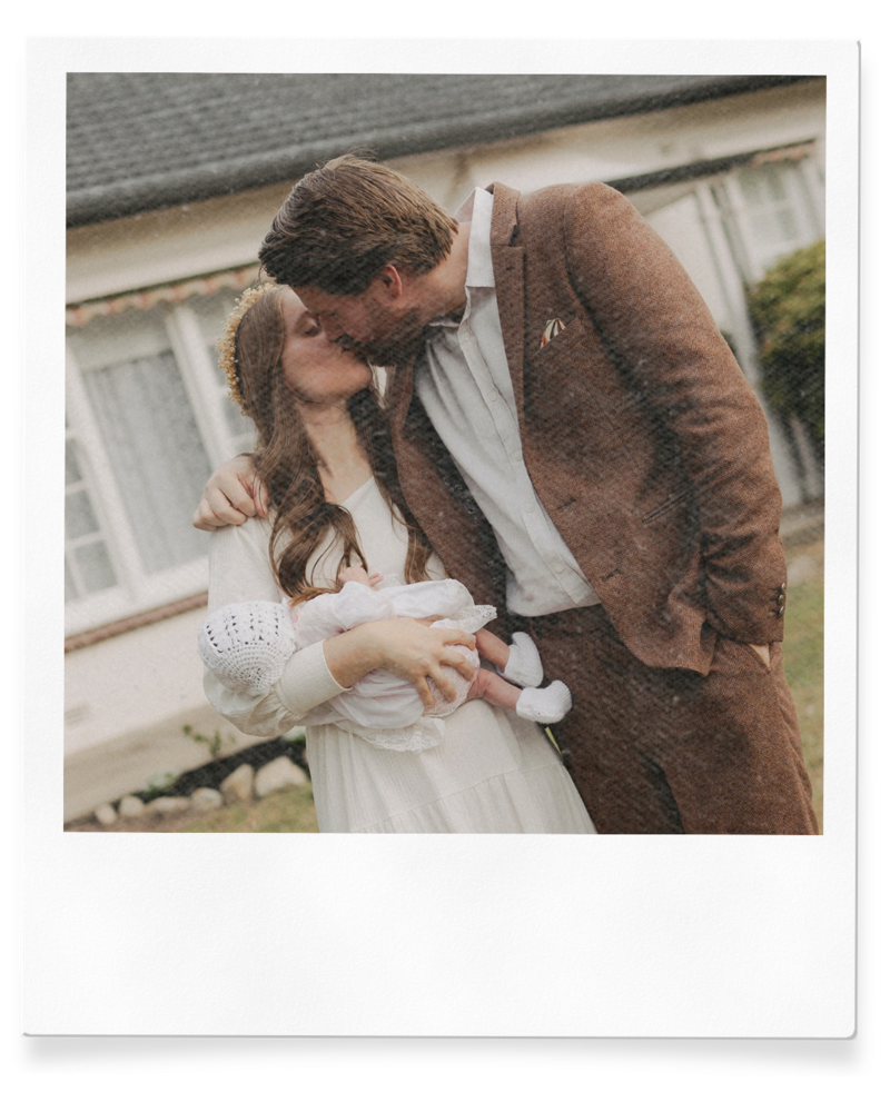 benny wylde shares kiss with wife for family photo