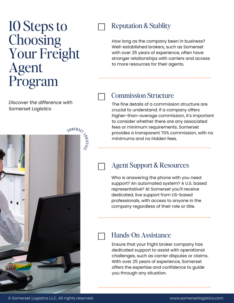 Freight Program Choose the Best Freight Agent Program