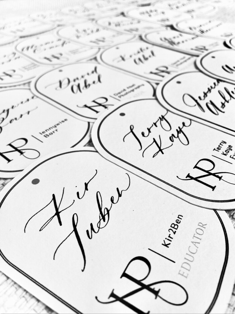Custom name tags calligraphy