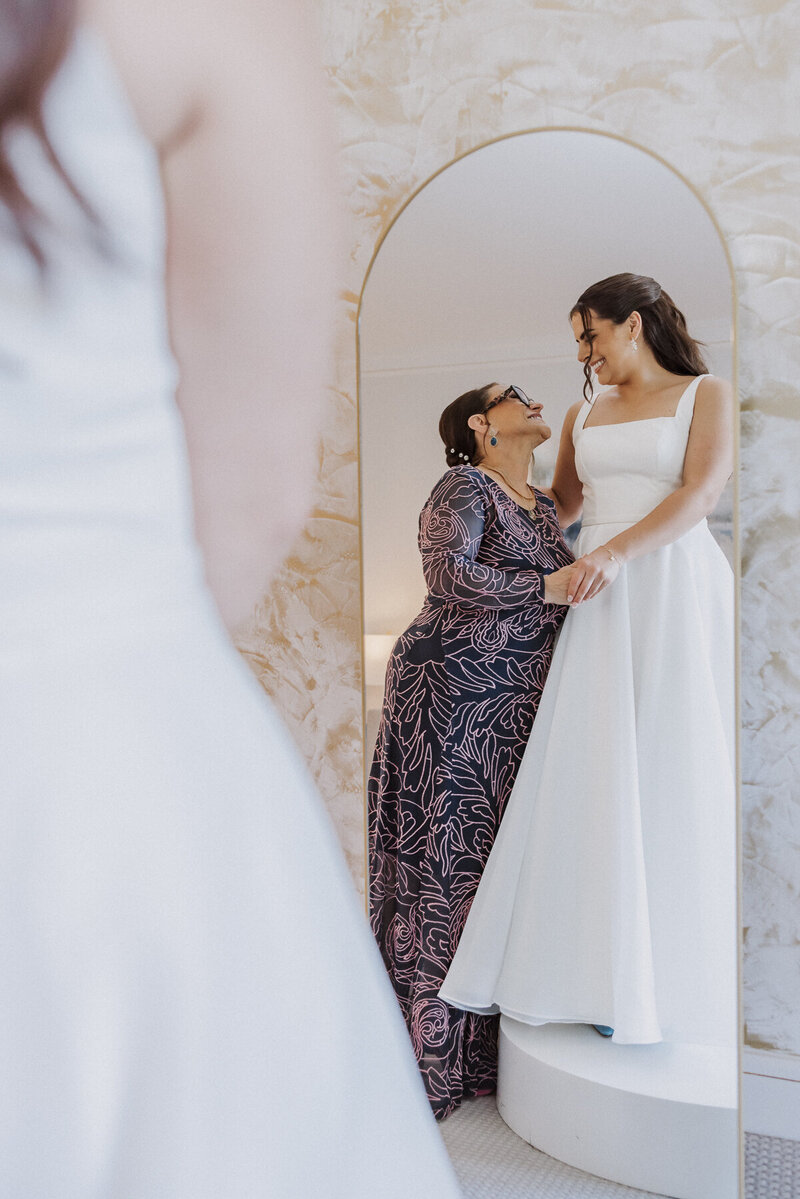 terranea wedding photographer palos verdes editorial bride and mom