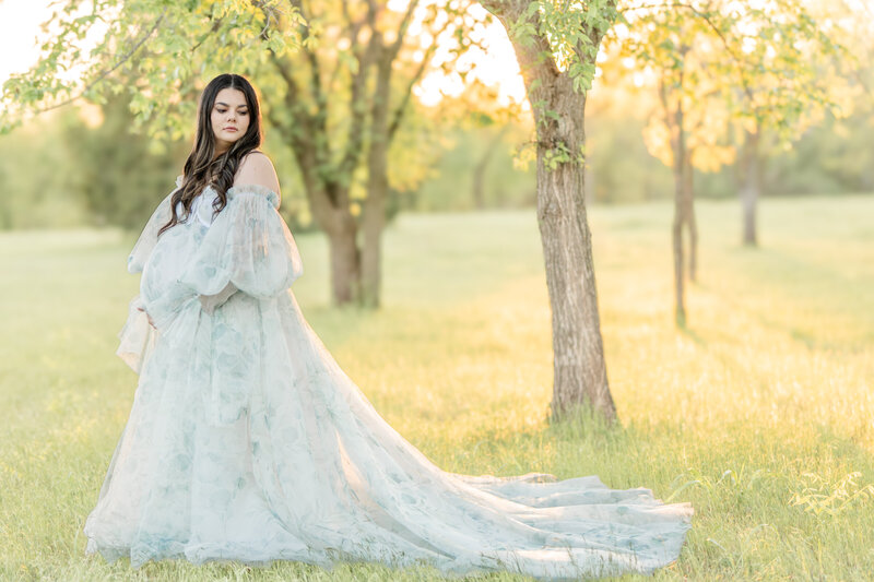 maternity shoot in kh fashion gown