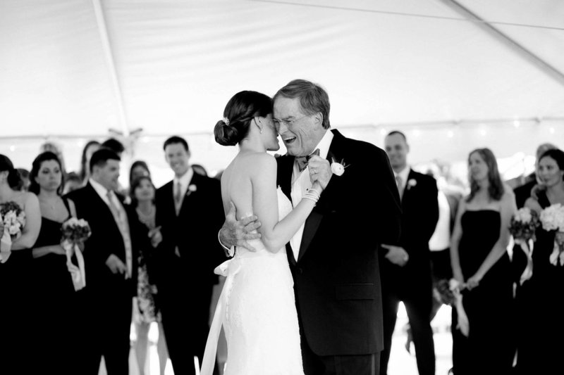 Bride and father dance, Kings Creek Country Club, Rehoboth Beach, Delaware