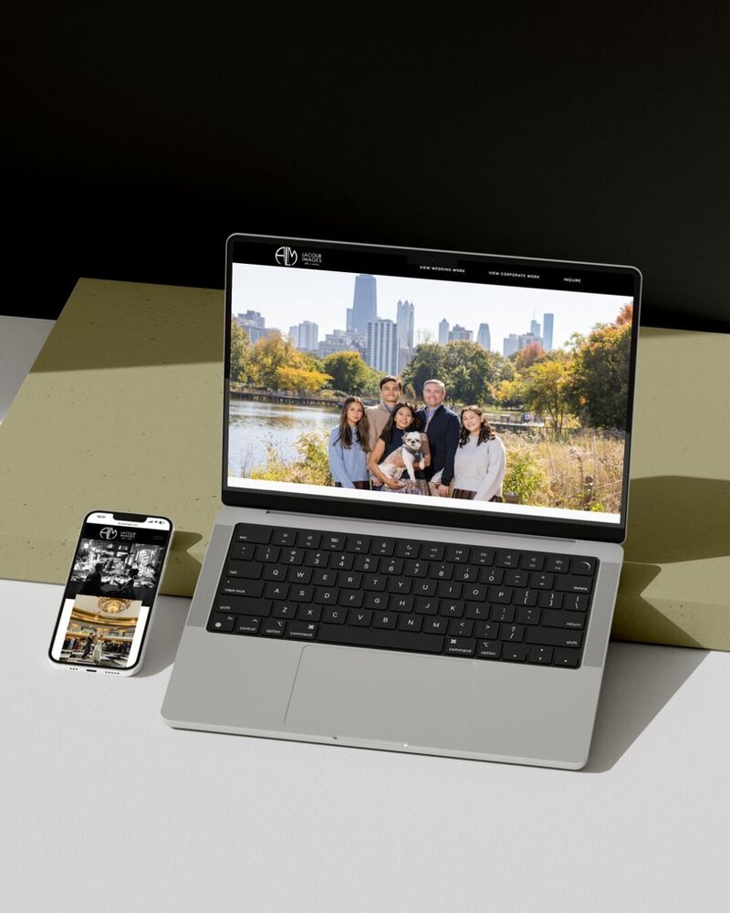Custom website design for LaCour Images, a Chicago Wedding Photographer