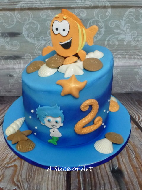 wonky fish birthday cake